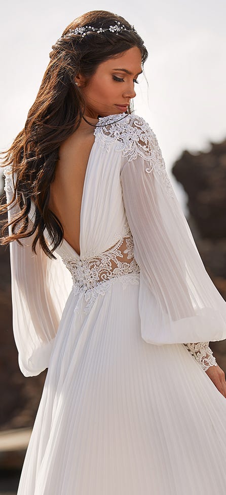 latest white gown design