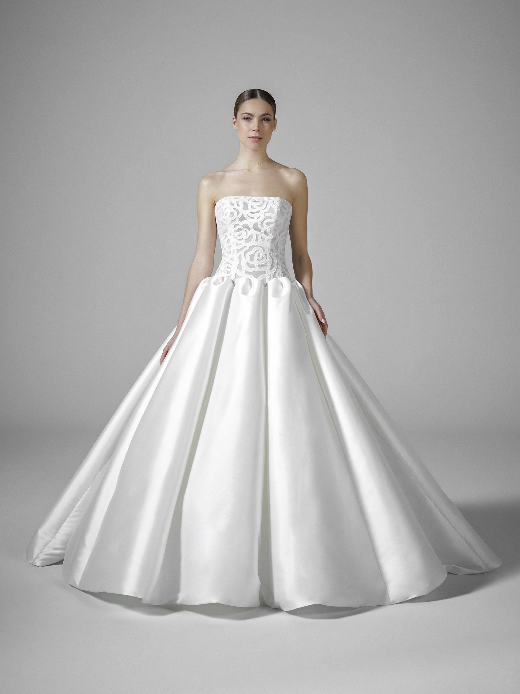 Robe de mariée shops blanche et grise