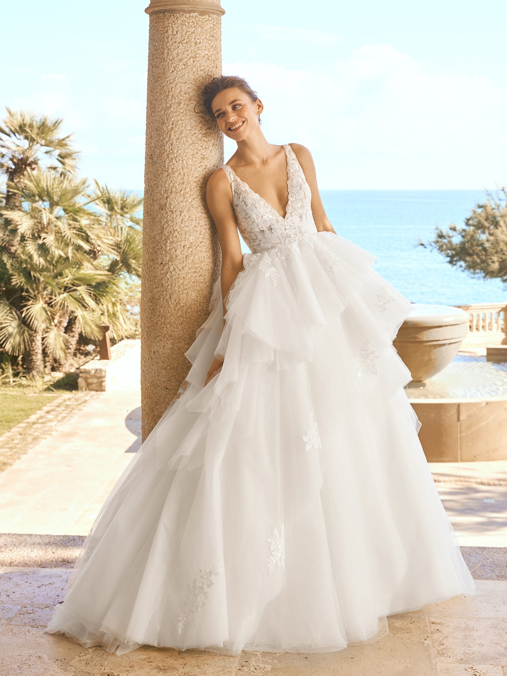 Layered Ball Gown Wedding Dress