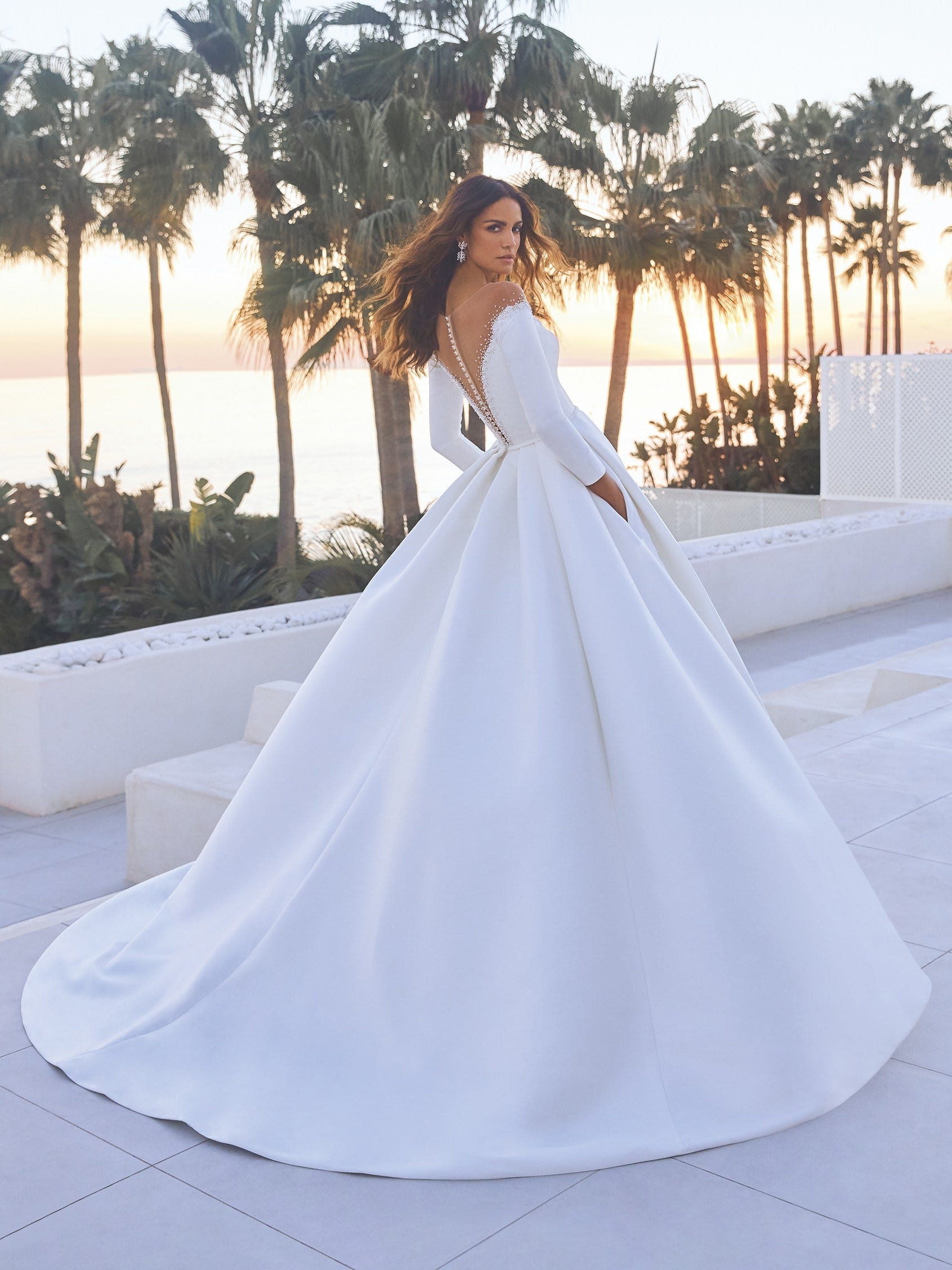 Strapless Sweetheart Satin Mermaid Gown with Illusion Back