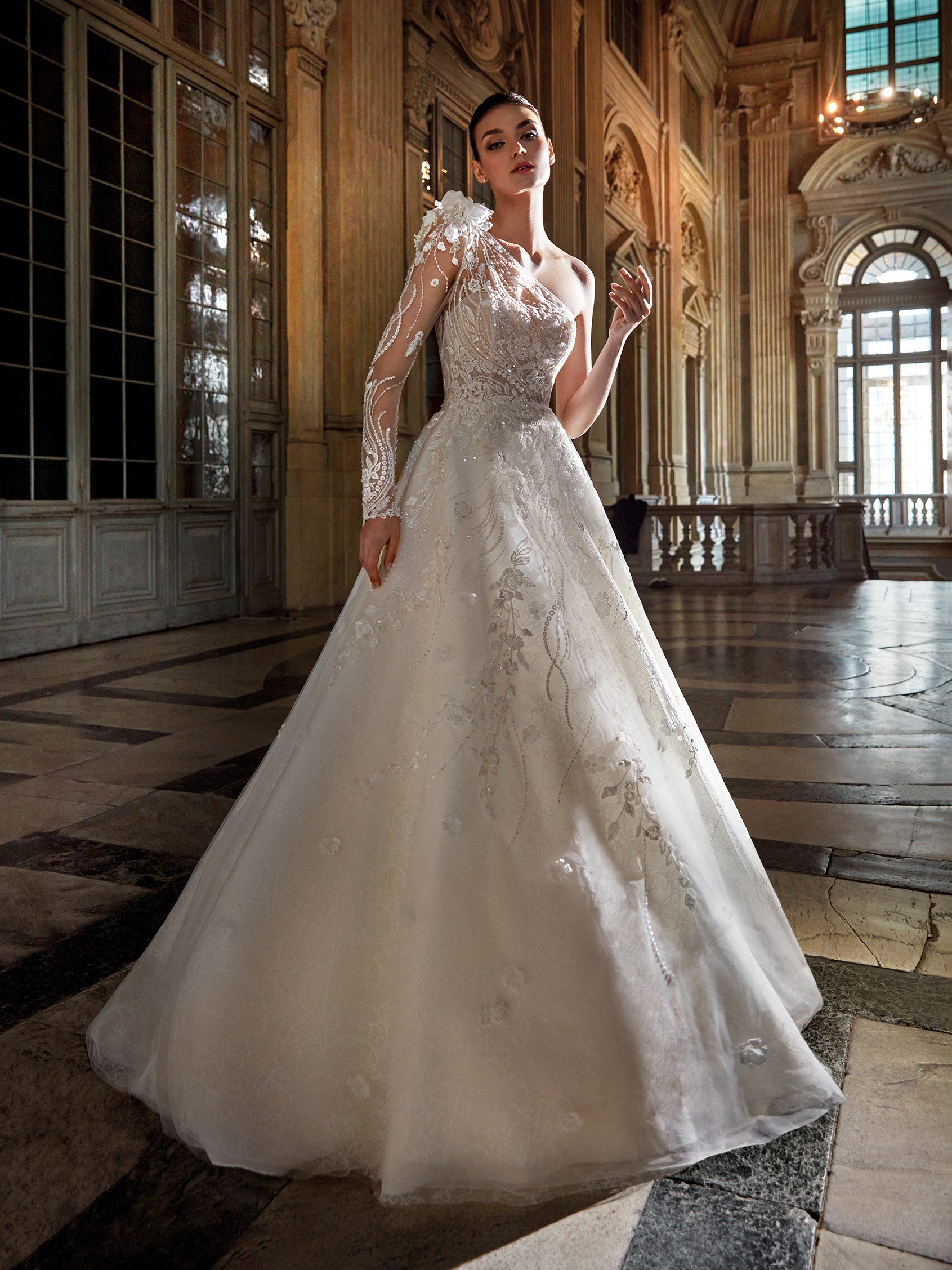 Long Sleeve Short Lace Wedding Dress Bridal Gown Custom Size 2 4 6