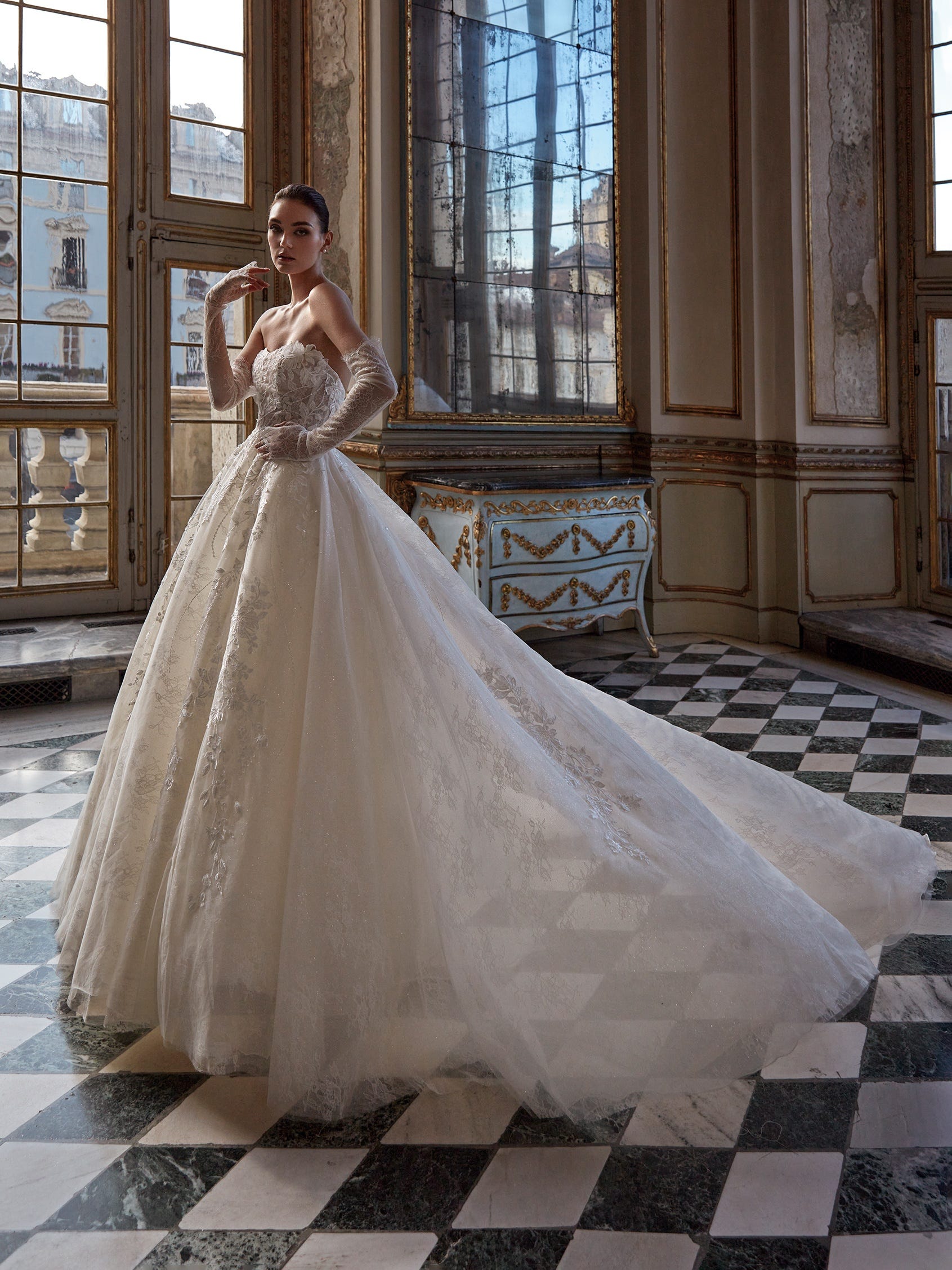 Tulle Bridal dresses Sweetheart Neckline Minimalist Wedding Dresses WD440