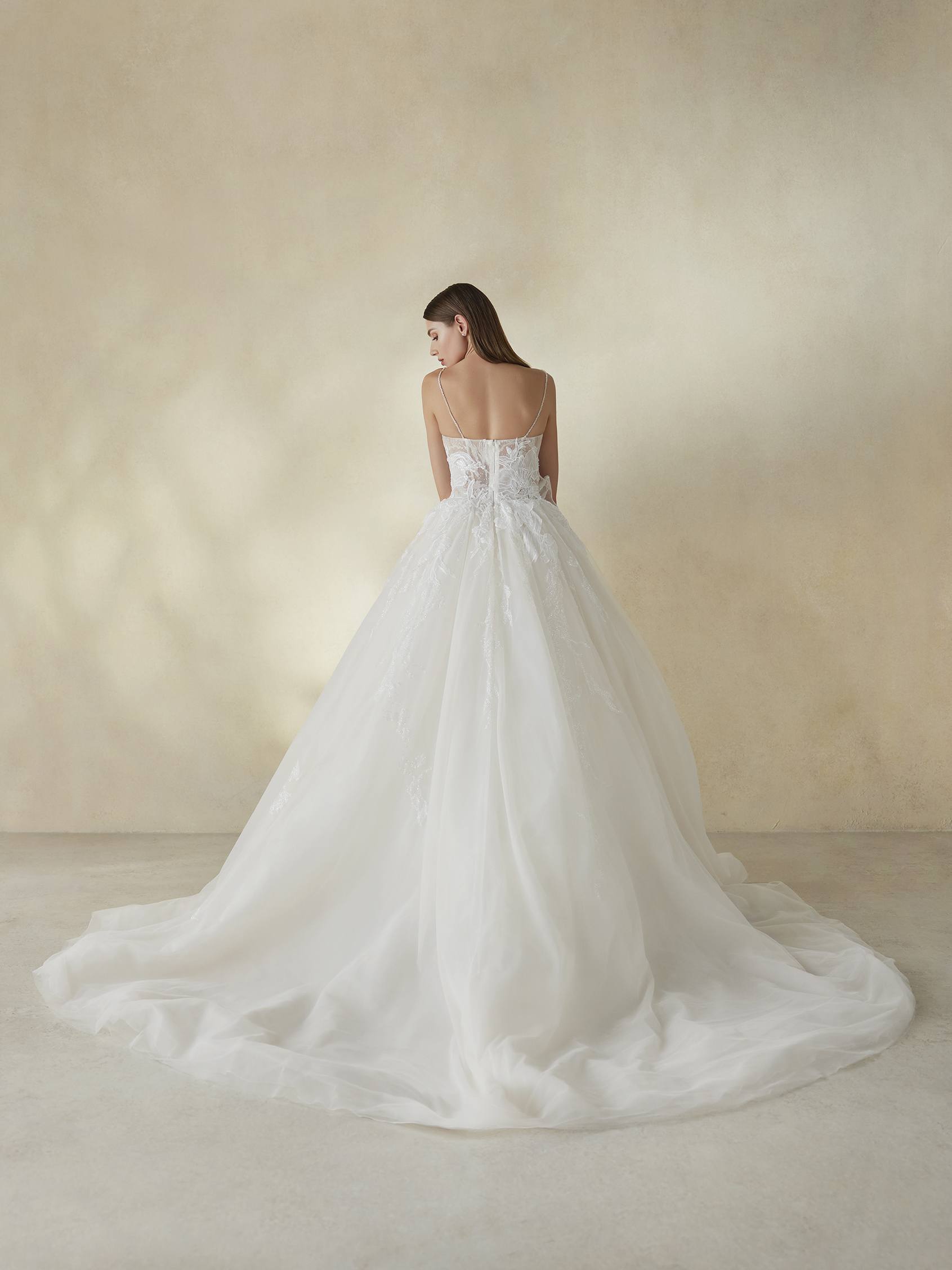 Floral Princess Wedding Dress with Glitter Tulle | Sophia Tolli