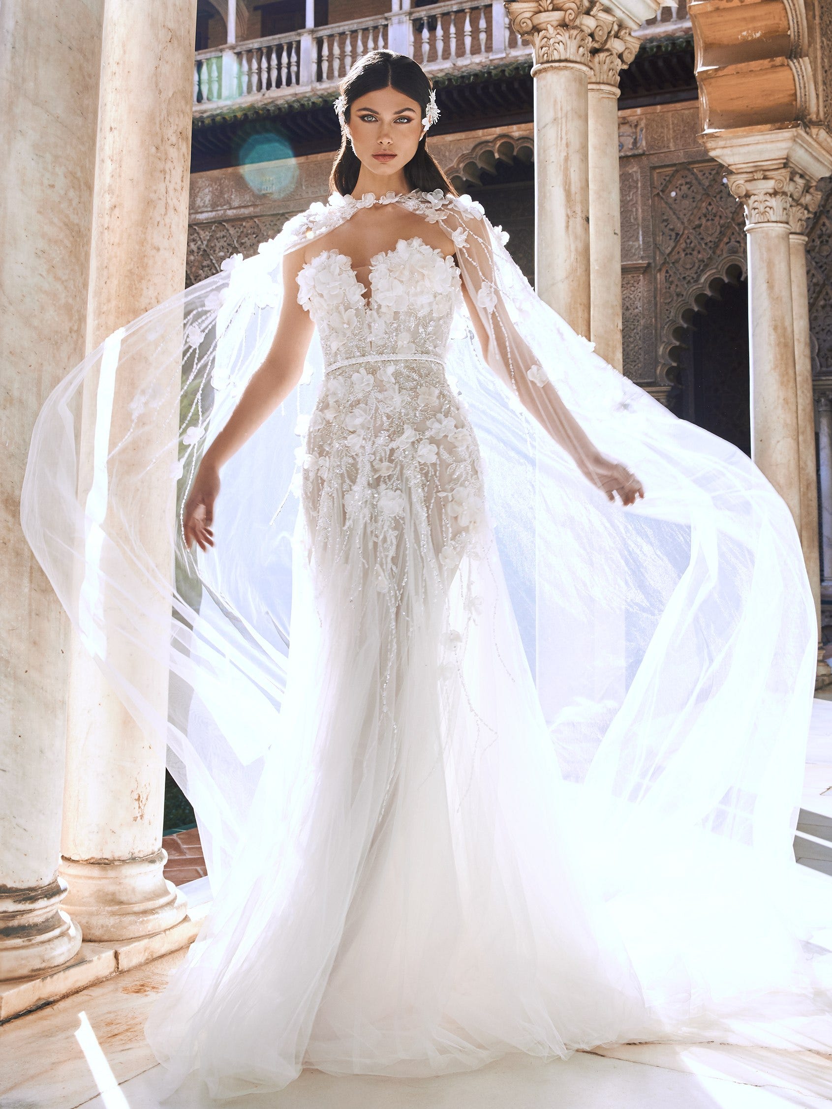 Wedding Capes Ethereal Tulle Chiffon Styles Pronovias