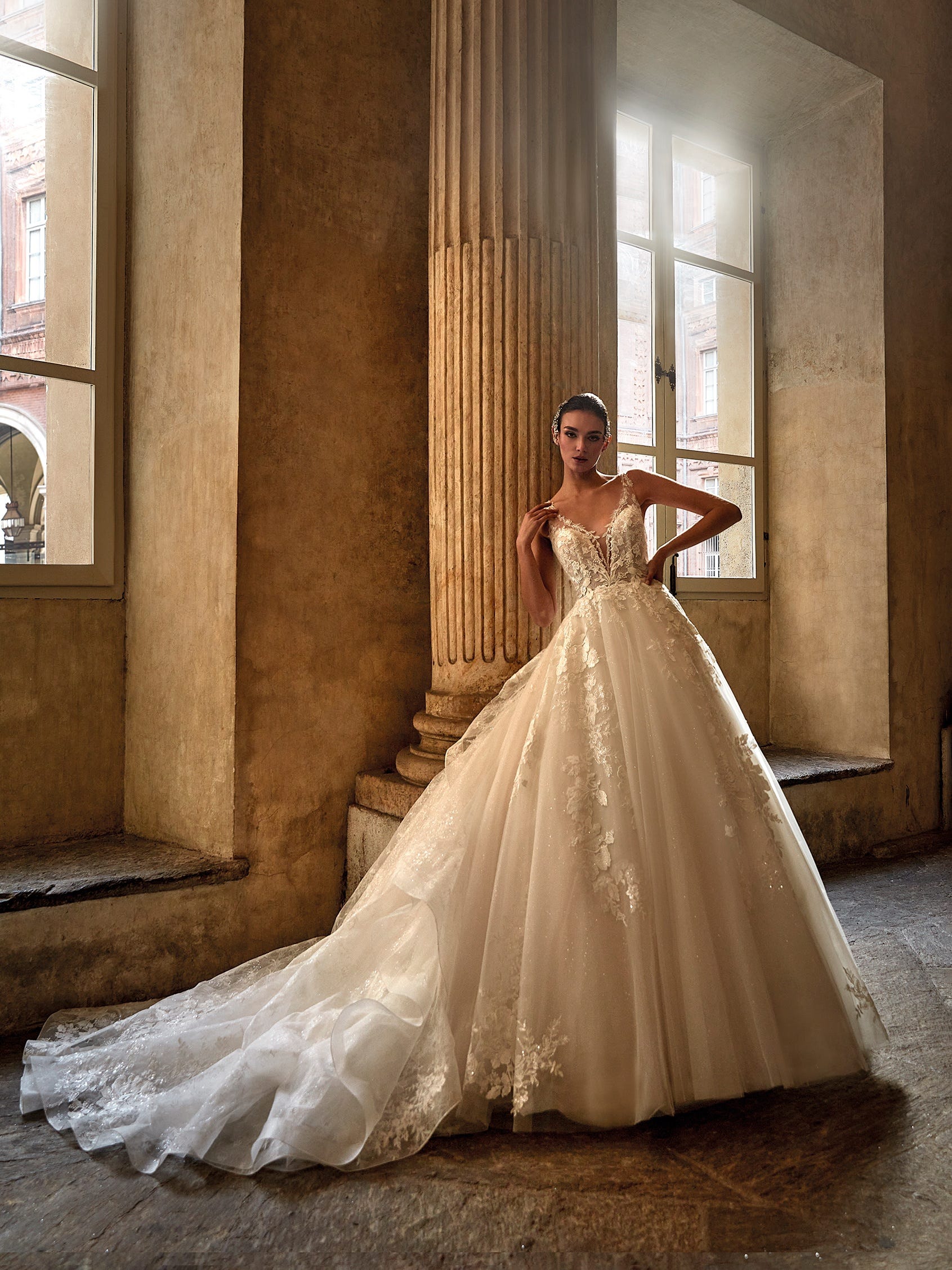 Pronovias Privee, CHIMAMANDA Blush Pink 2-IN-1 Lace Ball Gown