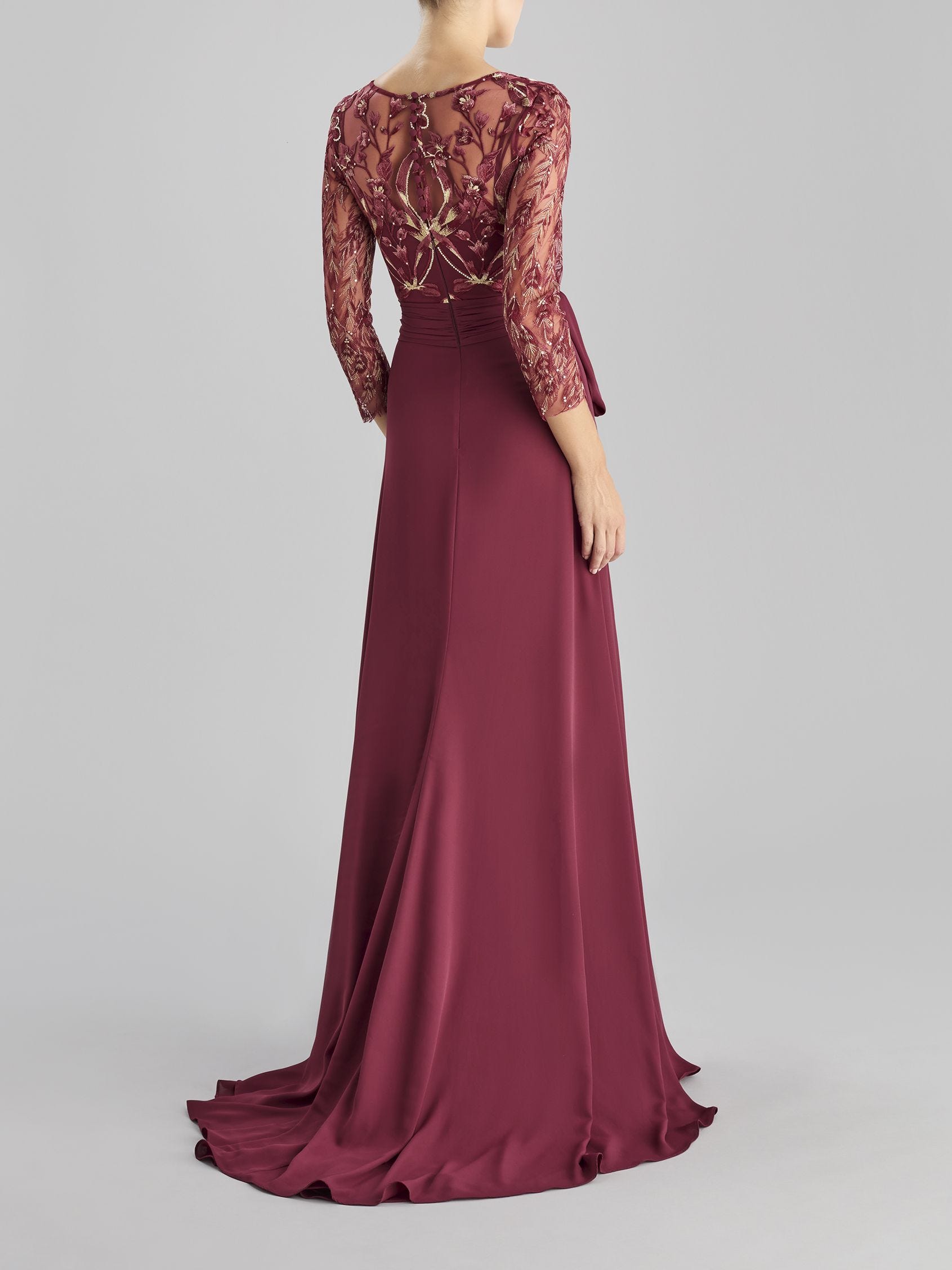 Wine colored mother of the 2024 groom dresses