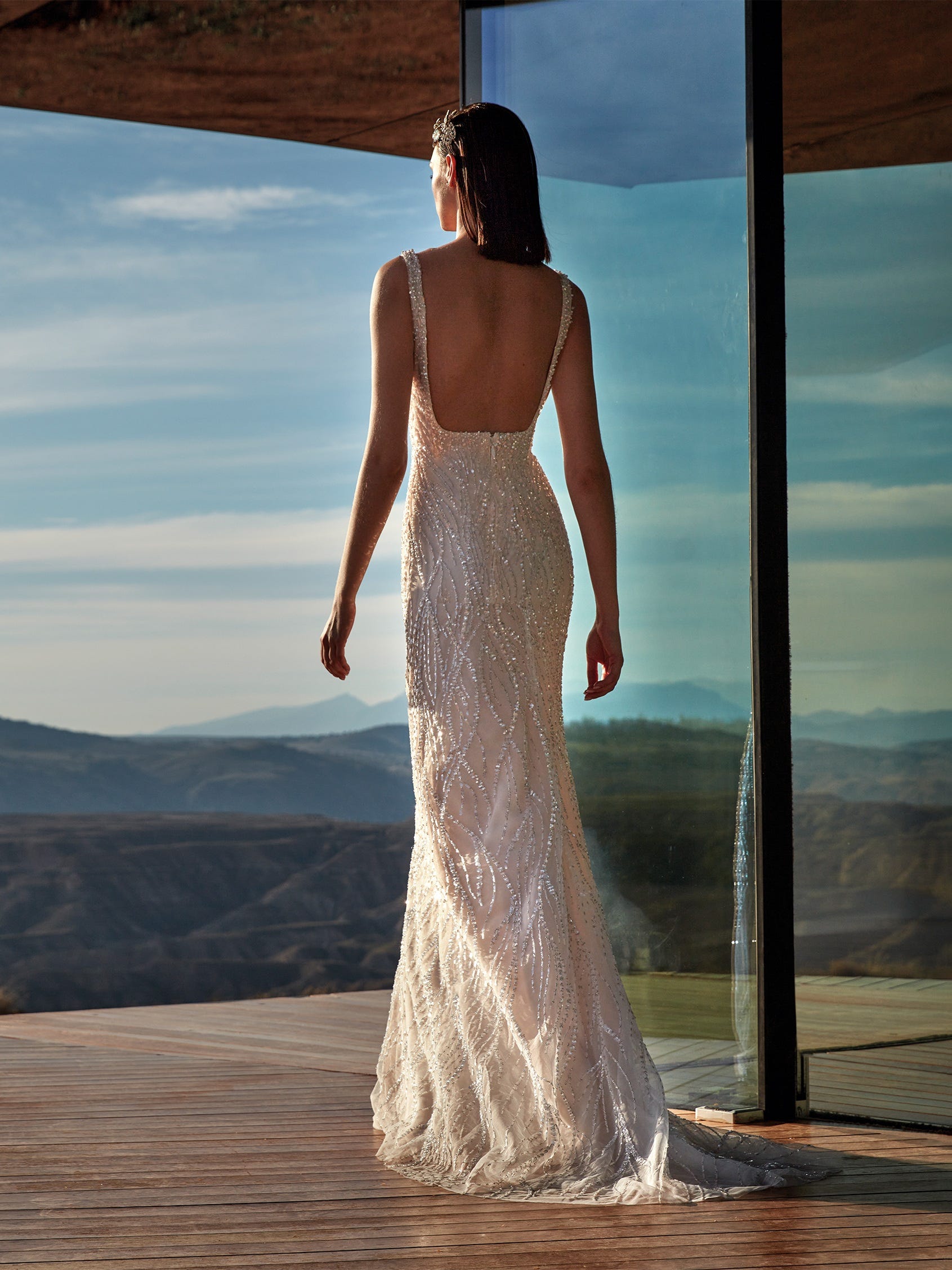 Simple sheath sale wedding dress