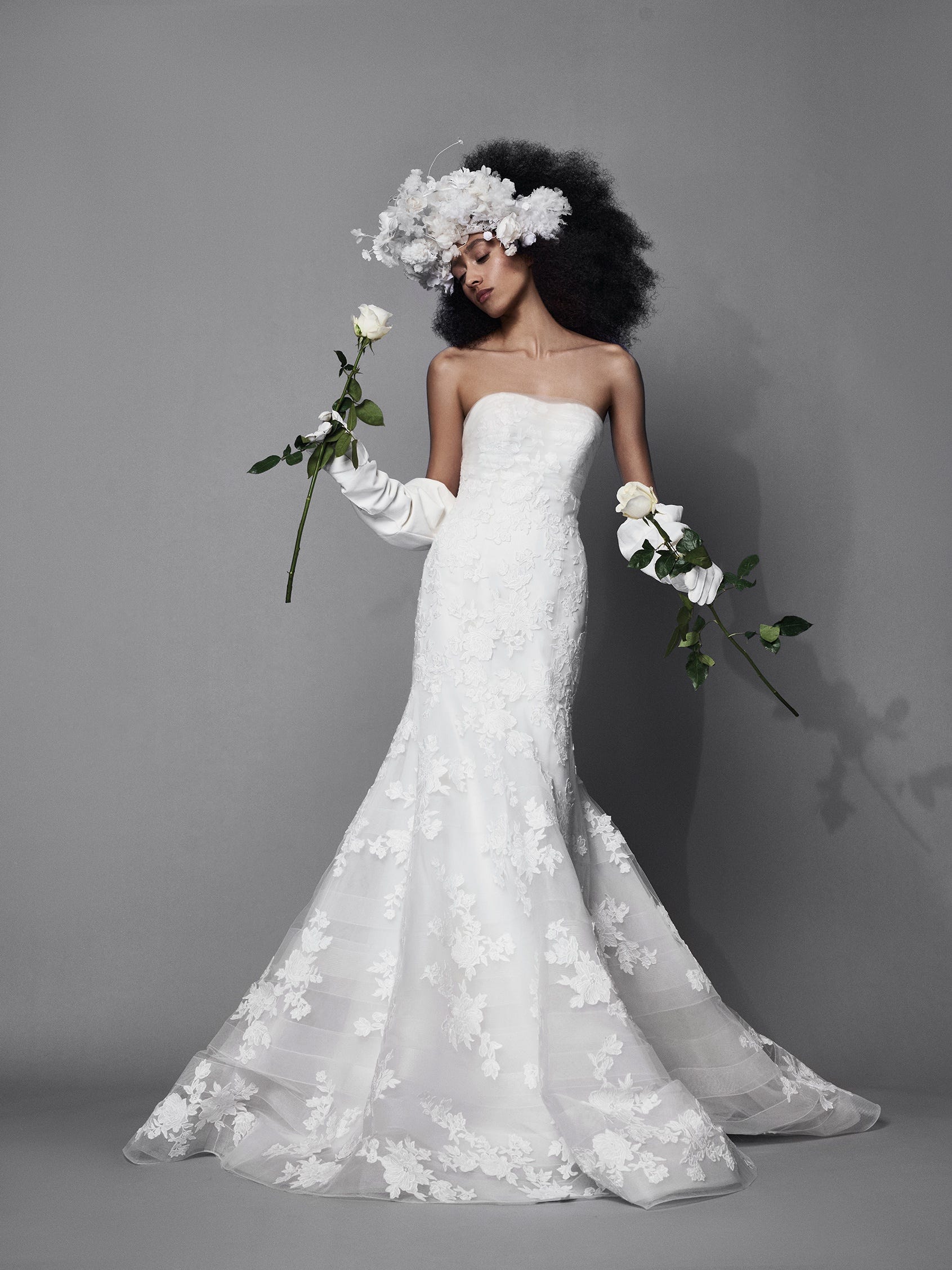 WEST | A-line wedding dress with a V-neckline | Pronovias