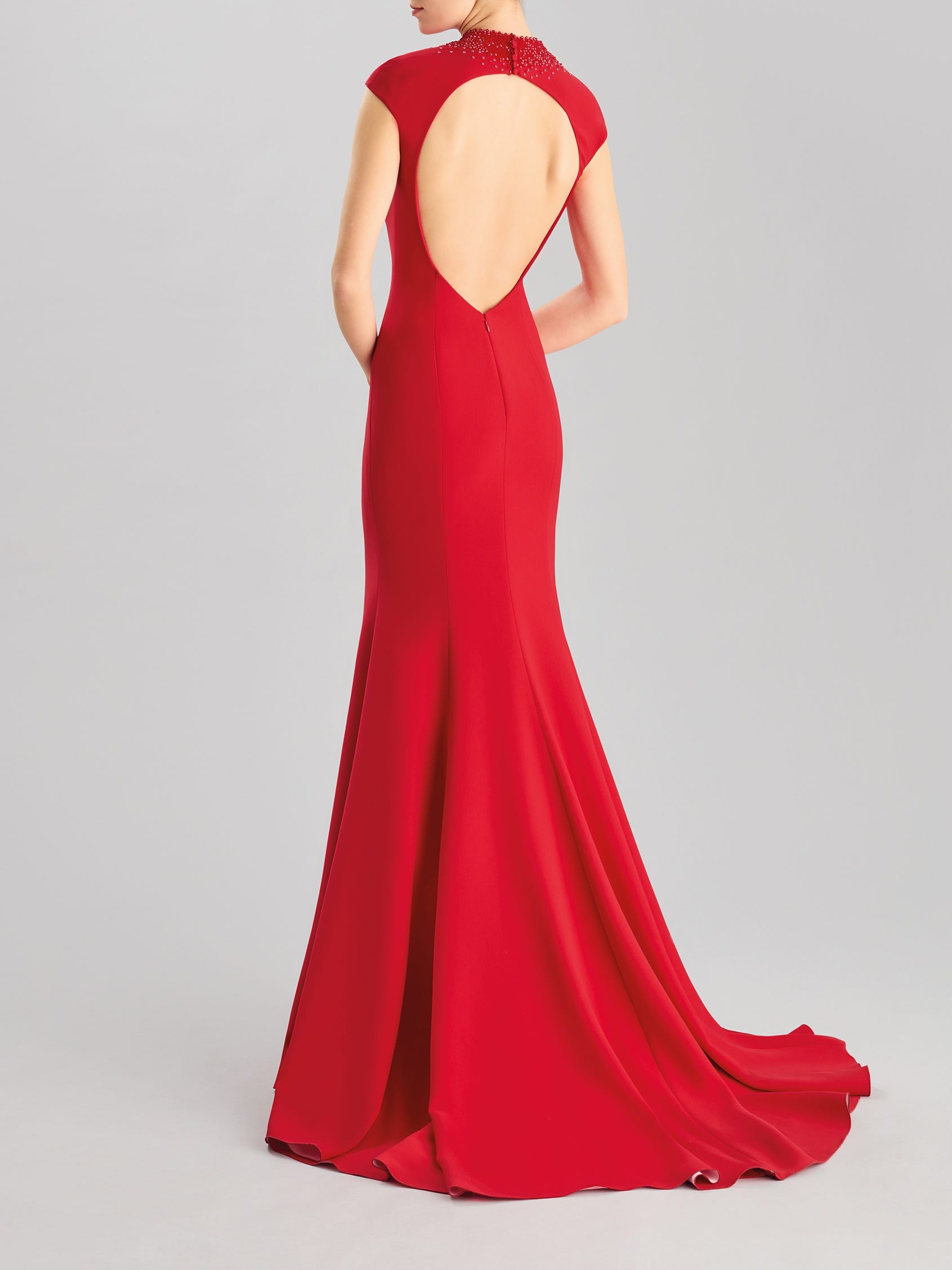 Designer red sale cocktail dress