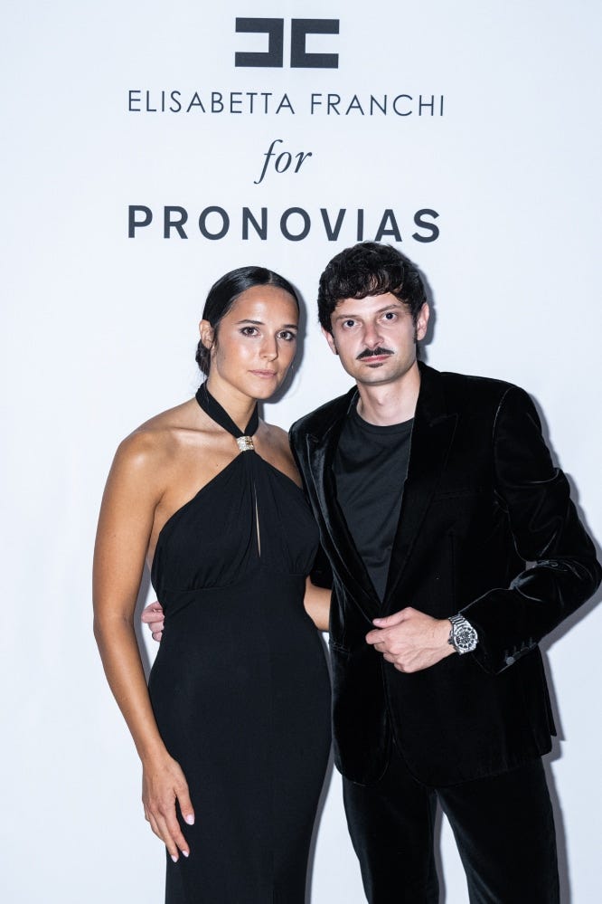 Elisabetta Franchi x Pronovias Fabio Rovazzi e Lucia Pizzuti